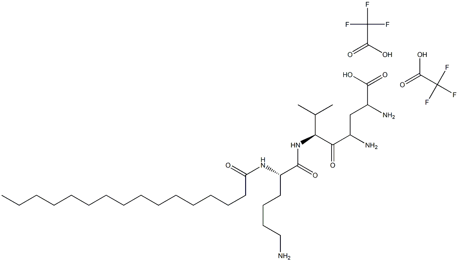 (2S)-N2-(1-Oxohexadecyl)-L-lysyl-L-valyl-2,4-diaminobutanoic acid bis(trifluoroacetate) CAS#: 794590-34-4