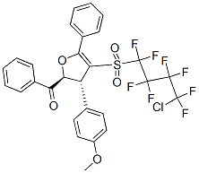 ((2S,3R)-4-(4-CHLORO-1,1,2,2,3,3,4,4-OCTAFLUOROBUTYLSULFONYL)-3-(4-METHOXYPHENYL)-5-PHENYL-2,3-DIHYDROFURAN-2-YL)(PHENYL)METHANONE CAS#: 771491-34-0