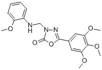 3-(((2-Methoxyphenyl)amino)methyl)-5-(3,4,5-trimethoxyphenyl)-1,3,4-ox adiazol-2(3H)-one CAS#: 73484-41-0