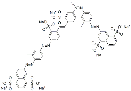 3-[[2-Methyl-4-[[4-[2-[4-[[3-methyl-4-[(5,8-disulfo-2-naphthalenyl)azo]phenyl]azo]-2-sulfophenyl]ethenyl]-3-sulfophenyl]-ONN-azoxy]phenyl]azo]-1,5-naphthalenedisulfonic acid hexasodium salt CAS#: 72854-11-6