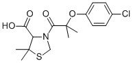 3-(2-(p-Chlorophenoxy)-2-methylpropionyl)-5,5-dimethyl-4-thiazolidinec arboxylic acid CAS#: 74007-98-0