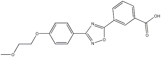 3-(3-(4-(2-methoxyethoxy)phenyl)-1,2,4-oxadiazol-5-yl)benzoic acid CAS#: 745055-24-7