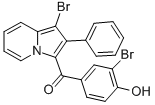 (3-Bromo-4-hydroxyphenyl)(1-bromo-2-phenyl-3-indolizinyl)methanone CAS#: 77832-81-6