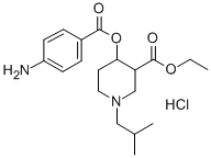 3-Carbethoxy-1-isobutyl-4-piperidyl p-aminobenzoate hydrochloride CAS#: 78219-22-4
