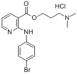 3-(Dimethylamino)propyl 2-((4-bromophenyl)amino)-3-pyridinecarboxylic acid hydrochloride CAS#: 75449-65-9