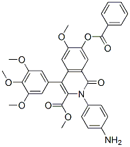 3-Isoquinolinecarboxylic acid, 2-(4-aminophenyl)-7-(benzoyloxy)-1,2-dihydro-6-methoxy-1-oxo-4-(3,4,5-trimethoxyphenyl)-, methyl ester CAS#: 770693-10-2
