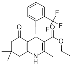 3-Quinolinecarboxylic acid, 1,4,5,6,7,8-hexahydro-5-oxo-4-(2-(trifluor omethyl)phenyl)-2,7,7-trimethyl-, ethyl ester CAS#: 78050-80-3
