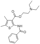 3-Thiophenecarboxylic acid, 2-(benzoylamino)-4,5-dimethyl-, 2-(diethyl amino)ethyl ester CAS#: 78033-85-9