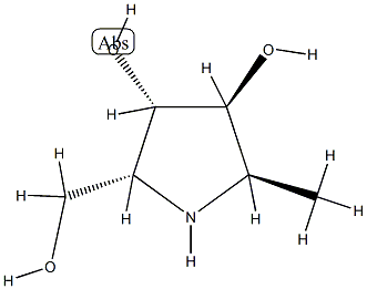 3,4-Pyrrolidinediol,2-(hydroxymethyl)-5-methyl-,(2R,3S,4S,5R)-rel-(9CI) CAS#: 734531-46-5