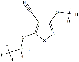 4-Isothiazolecarbonitrile,5-(ethylthio)-3-methoxy-(9CI) CAS#: 727685-39-4