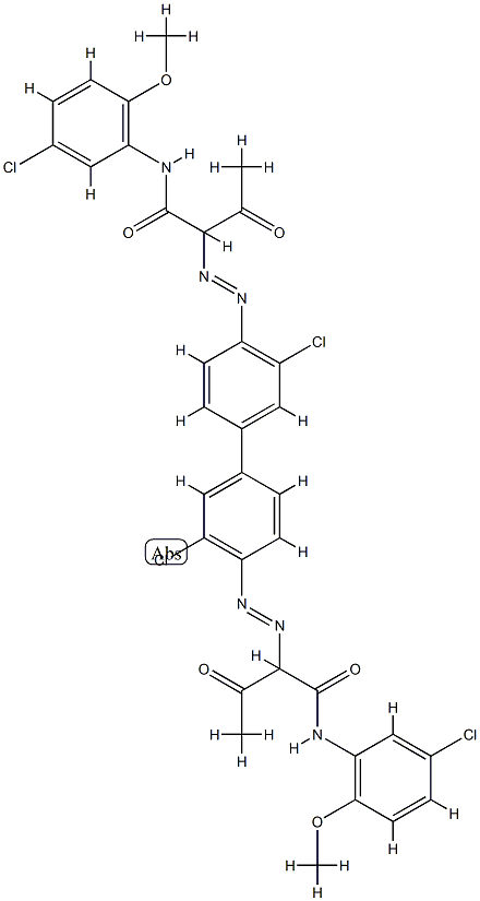 4,4'-Bis[acetoaceto(2-methoxy-5-chloroanilid)-2-ylazo]-3,3'-dichlorobiphenyl CAS#: 76233-80-2