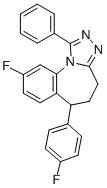 4H-(1,2,4)Triazolo(4,3-a)(1)benzazepine, 5,6-dihydro-9-fluoro-6-(4-flu orophenyl)-1-phenyl- CAS#: 77796-13-5