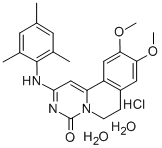4H-Pyrimido(6,1-a)isoquinolin-4-one, 6,7-dihydro-9,10-dimethoxy-2-((2, 4,6-trimethylphenyl)amino)-, hydrochloride, hydrate (1:1:2) CAS#: 76536-65-7