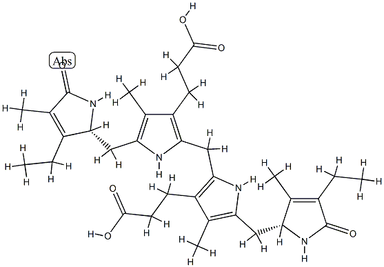 (4R,16R)-2,17-Diethyl-1,4,5,10,15,16,19,22,23,24-decahydro-3,7,13,18-tetramethyl-1,19-dioxo-21H-biline-8,12-dipropanoic acid CAS#: 74778-38-4
