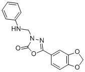 5-(1,3-Benzodioxol-5-yl)-3-((phenylamino)methyl)-1,3,4-oxadiazol-2(3H) -one CAS#: 73484-47-6