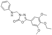 5-(4-Ethoxy-3,5-dimethoxyphenyl)-3-((phenylamino)methyl)-1,3,4-oxadiaz ol-2(3H)-one CAS#: 73484-55-6