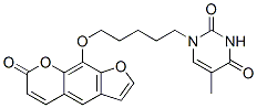 5-Methyl-1-(5-((7-oxo-7H-furo(3,2-g)(1)benzopyran-9-yl)oxy)pentyl)-2,4 (1H,3H)-pyrimidinedione CAS#: 78497-52-6