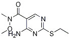 5-PyriMidinecarboxaMide, 4-aMino-2-(ethylthio)-N-Methoxy-N-Methyl- CAS#: 741712-36-7