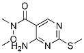 5-PyriMidinecarboxaMide, 4-aMino-N-Methoxy-N-Methyl-2-(Methylthio)- CAS#: 741714-02-3