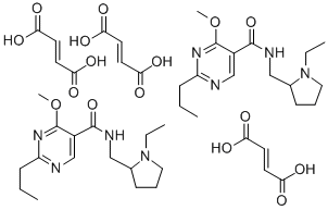 5-Pyrimidinecarboxamide, N-((1-ethyl-2-pyrrolidinyl)methyl)-4-methoxy- 2-propyl-, fumarate, (2:3) CAS#: 72412-13-6