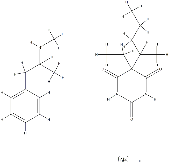 5-ethyl-5-pentan-2-yl-1,3-diazinane-2,4,6-trione, N-methyl-1-phenyl-pr opan-2-amine, hydrochloride CAS#: 8028-71-5