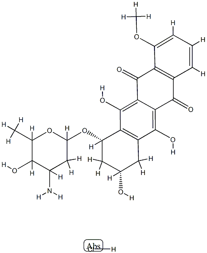 5,12-Naphthacenedione, 10-[ (3-amino-2,3, 6-trideoxy-.alpha.-L-lyxo-he xopyranosyl)oxy]-7,8,9, 10-tetrahydro-6,8,11-trihydroxy-1-methoxy-, hy drochloride, (8S-cis)- CAS#: 75363-85-8