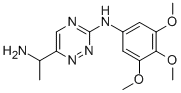 6-((1S)-1-Aminoethyl)-N-(3,4,5-trimethoxyphenyl)-1,2,4-triazin-3-amine CAS#: 774460-88-7