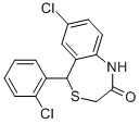 7-CHLORO-5-(2-CHLOROPHENYL)-1,5-DIHYDRO-4,1-BENZOTHIAZEPIN-2(3H)-ONE CAS#: 75450-34-9