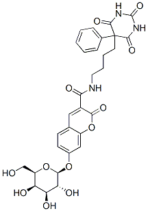 7-(beta-D-galactopyranosyloxy)-N-[4-(hexahydro-2,4,6-trioxo-5-phenylpyrimidin-5-yl)butyl]-2-oxo-2H-1-benzopyran-3-carboxamide CAS#: 79181-95-6