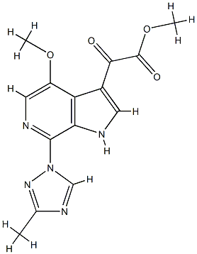 1H-Pyrrolo[2,3-c]pyridine-3-acetic acid, 4-Methoxy-7-(3-Methyl-1H-1,2,4-triazol-1-yl)-α-oxo-, Methyl ester CAS#: 701214-00-8