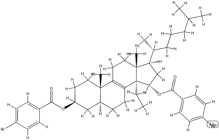 14-Ethyl-5α-cholest-8-ene-3β,15α-diol bis(4-bromobenzoate) CAS#: 74432-02-3