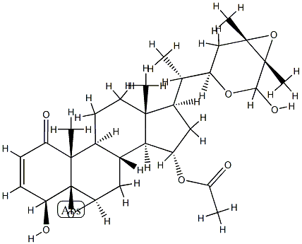 (22R,24S,25S)-15α-Acetoxy-5β,6β:22,26:24,25-triepoxy-4β,26-dihydroxyergost-2-en-1-one CAS#: 74747-52-7