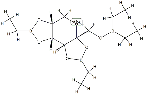 2-O,3-O:4-O,5-O-Bis(ethylboranediyl)-1-O-(diethylboryl)-β-D-fructopyranose CAS#: 74779-79-6