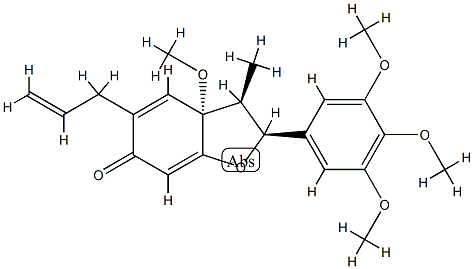 (2S)-3,3a-Dihydro-3aβ-methoxy-3α-methyl-5-(2-propenyl)-2α-(3,4,5-trimethoxyphenyl)-6(2H)-benzofuranone CAS#: 75363-18-7