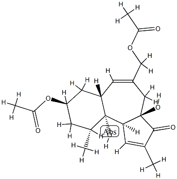 (3aR)-8α-Acetyloxy-5-[(acetyloxy)methyl]-4,6aα,7,8,9,10,10a,10bβ-octahydro-3aα,10aβ-dihydroxy-2,10β-dimethylbenz[e]azulen-3(3aH)-one CAS#: 77058-93-6