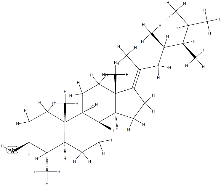 (17E,23R)-4α,23-Dimethyl-5α-ergost-17(20)-en-3β-ol CAS#: 77617-71-1