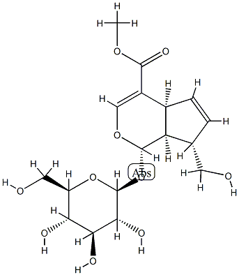 (1S)-1-(β-D-Glucopyranosyloxy)-1,4aα,7,7aα-tetrahydro-7α-hydroxymethylcyclopenta[c]pyran-4-carboxylic acid methyl ester CAS#: 77856-55-4