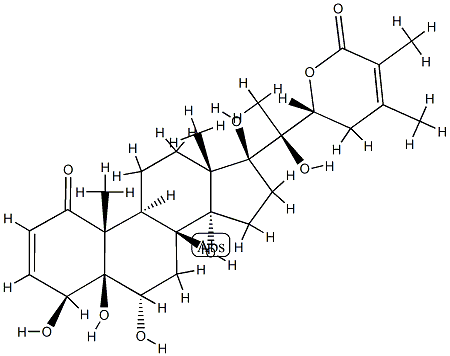 (17S,22R)-4β,5,6α,14,17,20,22-Heptahydroxy-1-oxo-5β-ergosta-2,24-dien-26-oic acid 26,22-lactone CAS#: 78285-97-9