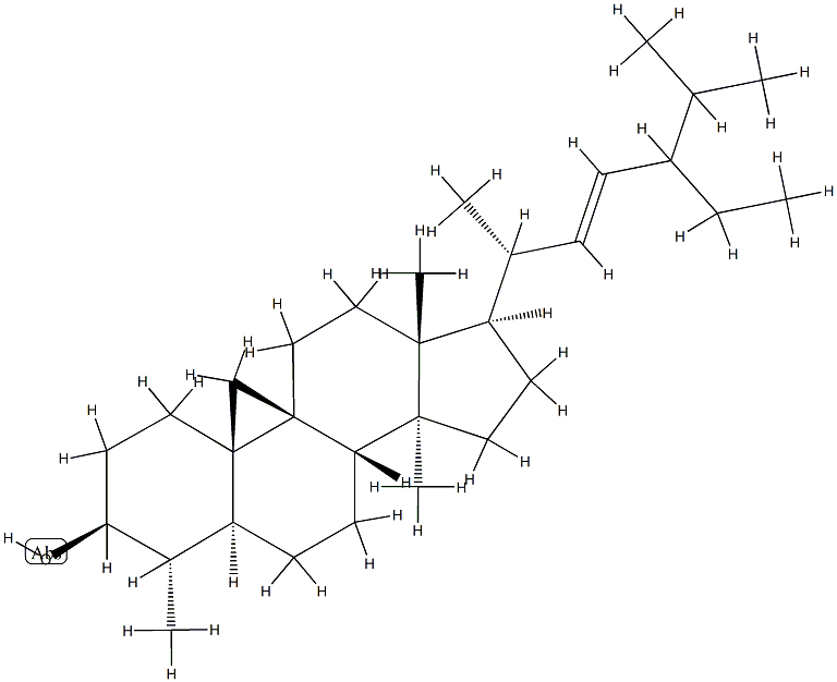 (22E,24ξ)-4α,14α-Dimethyl-9β,19-cyclo-5α-stigmast-22-en-3β-ol CAS#: 78330-50-4