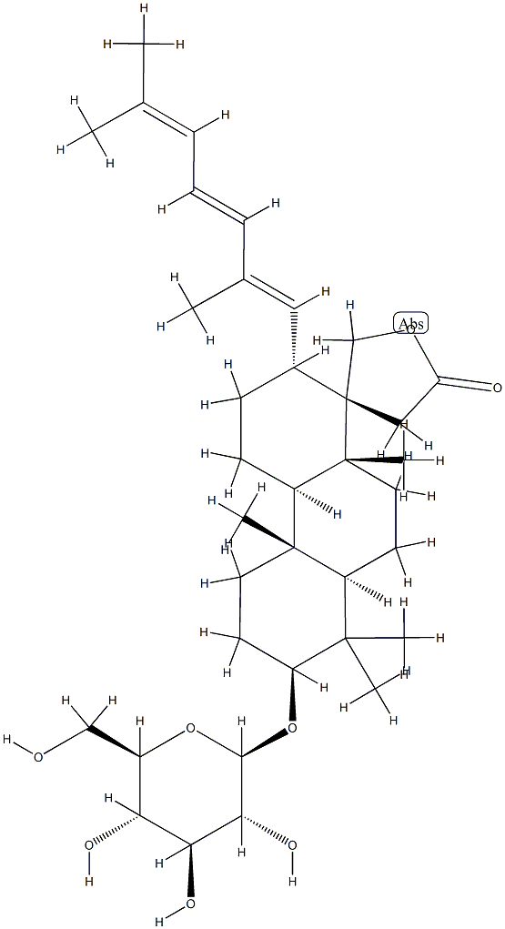 (17E,22E)-3β-(β-D-Glucopyranosyloxy)-30-hydroxy-16,17-seco-5α-dammara-17(20),22,24-trien-16-oic acid γ-lactone CAS#: 79190-11-7