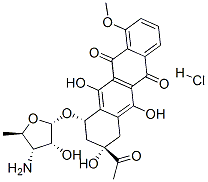 8-Acetyl-10-((3-amino-3,5-dideoxy-alpha-D-ribofuranosyl)oxy)-7,8,9,10- tetrahydro-6,8,11-trihydroxy-1-methoxy-5,12-naphthacenedione hydrochlo ride, (8S-cis)- CAS#: 79867-86-0