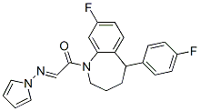 8-Fluoro-5-(4-fluorophenyl)-1-(pyrrolizinoacetyl)-2,3,4,5-tetrahydro-1H-1-benzazepine CAS#: 77795-95-0