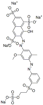 8-Hydroxy-7-[4-[m-[2-(sodiooxysulfonyloxy)ethylsulfonyl]phenylazo]-2-methoxy-5-methylphenylazo]-1,3,6-naphthalenetrisulfonic acid trisodium salt CAS#: 75722-25-7