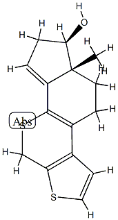 A-nor-3,7-bisthiaestra-1,5(10),8,14-tetraen-17(e)-ol CAS#: 77255-07-3