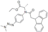 ALANINE, N-(p-(3,3-DIMETHYLTRIAZENO)PHENYL)-N-(9-FLUORENYLACETYL)-, ET HYL ESTER, CAS#: 78696-42-1