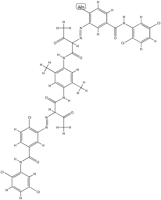 Benzamide, 3,3-(2,5-dimethyl-1,4-phenylene)bisimino(1-acetyl-2-oxo-2,1-ethanediyl)azobis4-chloro-N-(2,5-dichlorophenyl)- CAS#: 76233-82-4