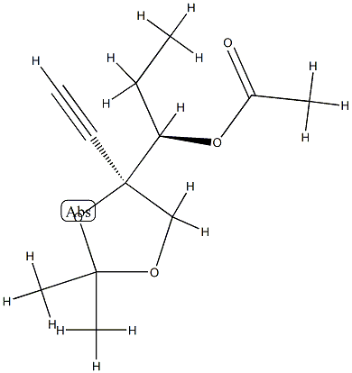 D-threo-Pentitol, 1,2-dideoxy-4-C-ethynyl-4,5-O-(1-methylethylidene)-, acetate (9CI) CAS#: 790721-08-3