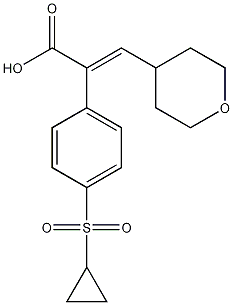 (E)-2-(4-(cyclopropylsulfonyl)phenyl)-3-(tetrahydro-2H-pyran-4-yl)acrylic acid CAS#: 745052-98-6