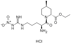 Ethyl (2R,4R)-1-(Nitroglycerine-nitro-L-arginyl)-4-methyl-piperidinecarboxylate hydrochloride CAS#: 74874-08-1