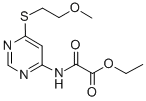 Ethyl ((6-((2-methoxyethyl)thio)-4-pyrimidinyl)amino)oxoacetate CAS#: 75274-27-0